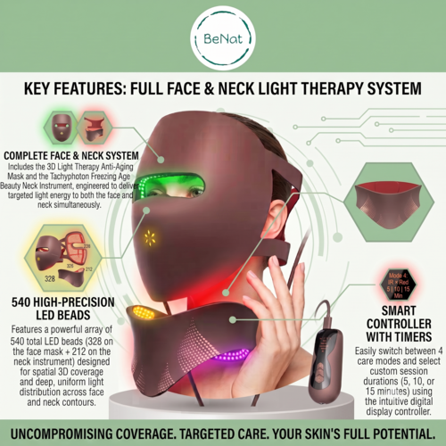 3D Phototherapy Anti-Aging Mask & Tachyphoton Neck Sculpting System